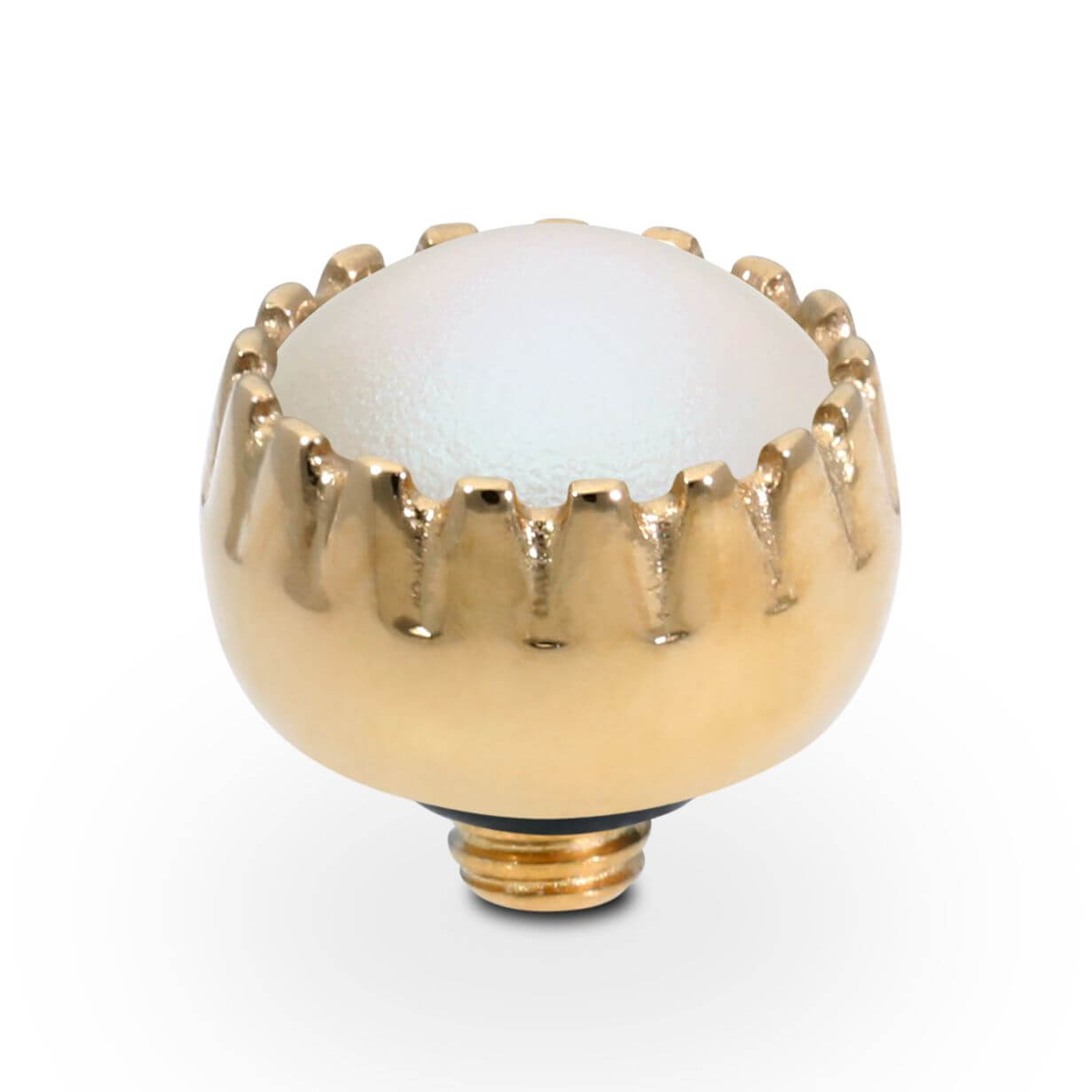 LONDON Small (G/P) 8mm White Pearl Ring Top