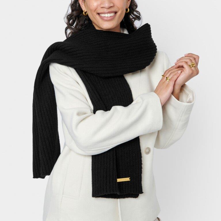 Knitted Scarf - Black