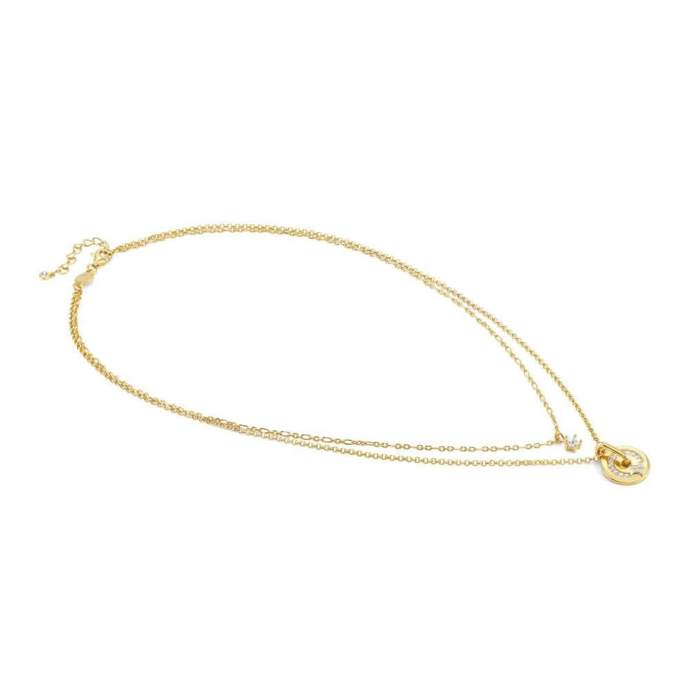 Sentimental Gold Tone & CZ Pave Star Necklace