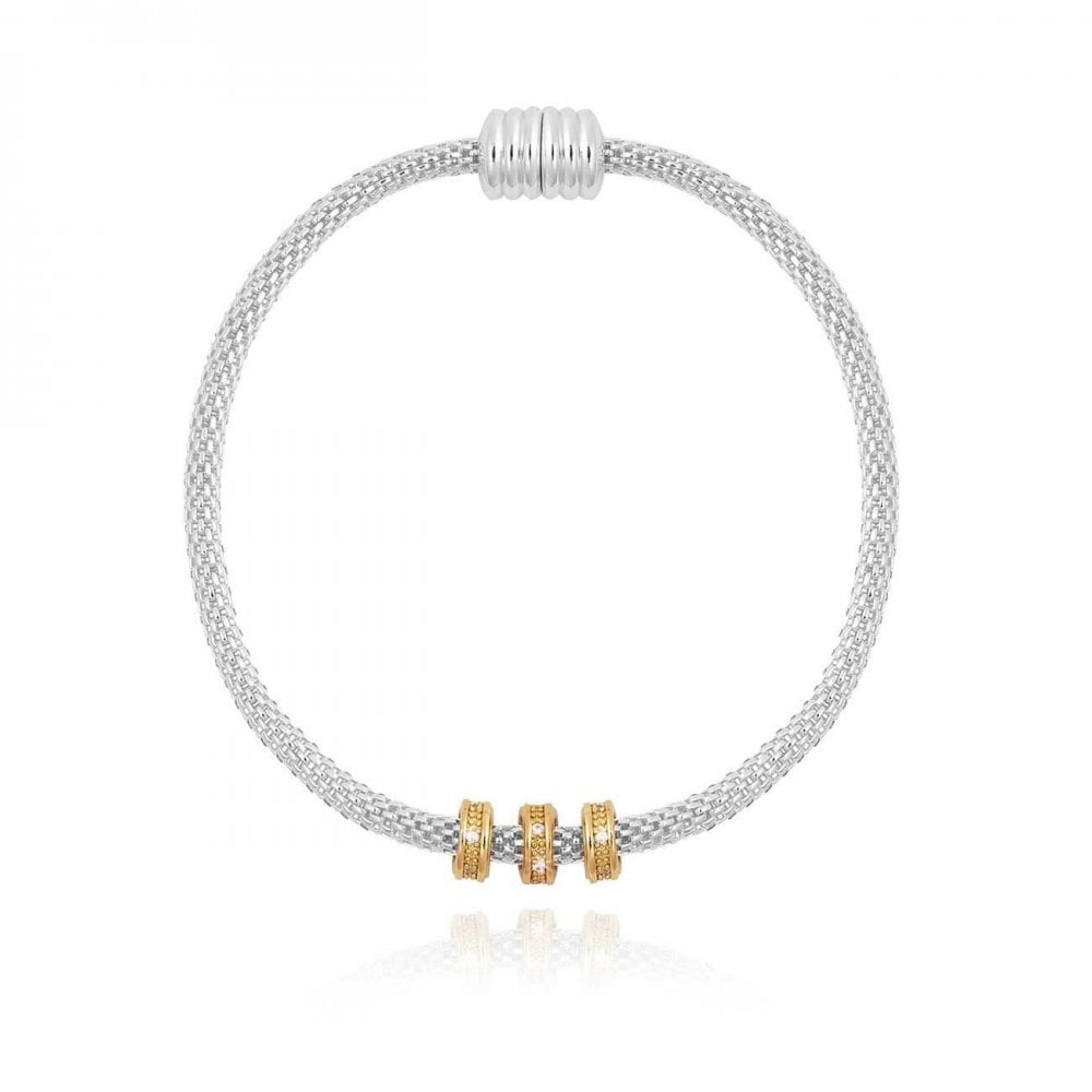 Halo Silver/Gold Venetian Chain Charm Bracelet