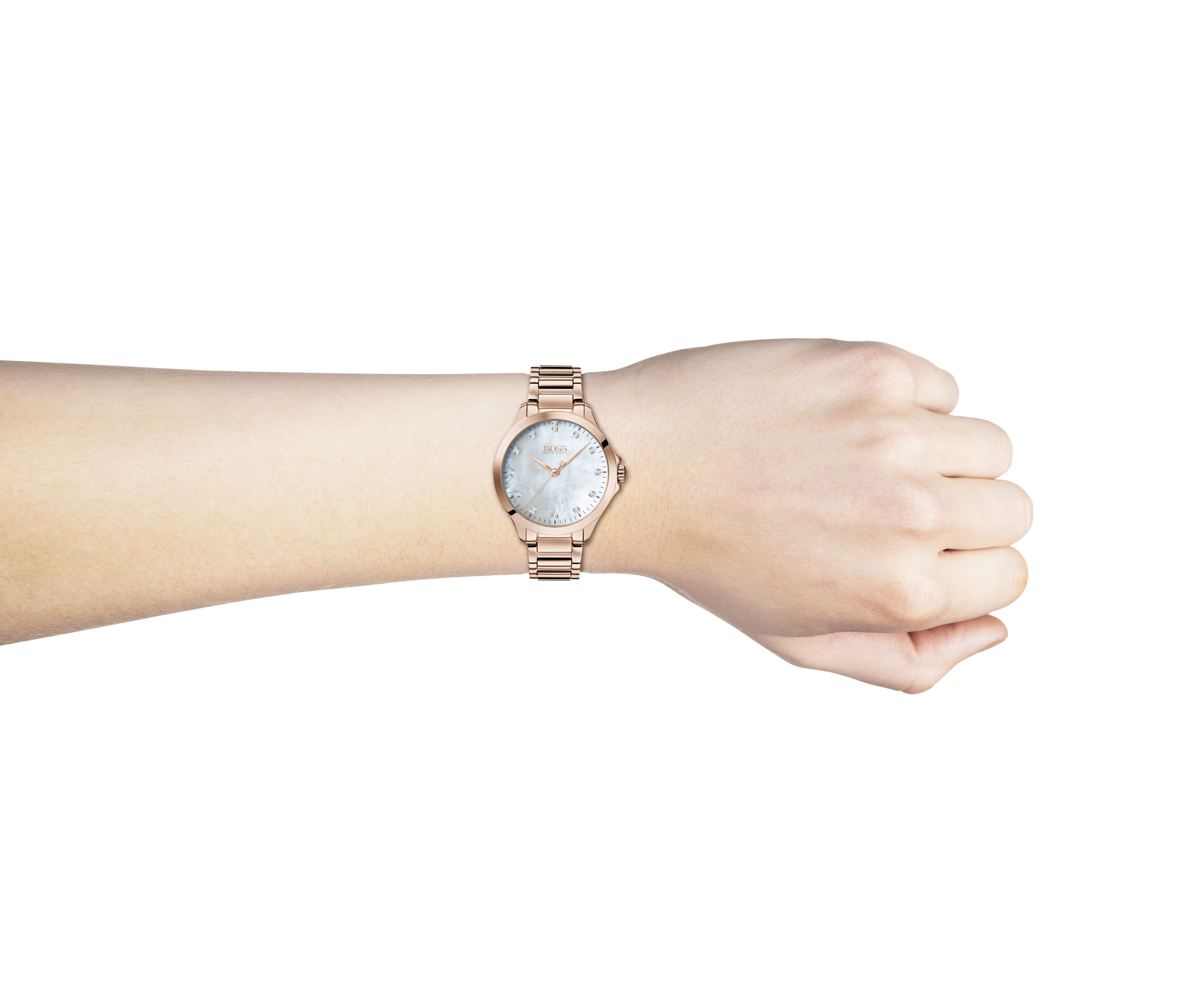 Diamonds For Her Gold Tone MOP Dial Ladies Watch