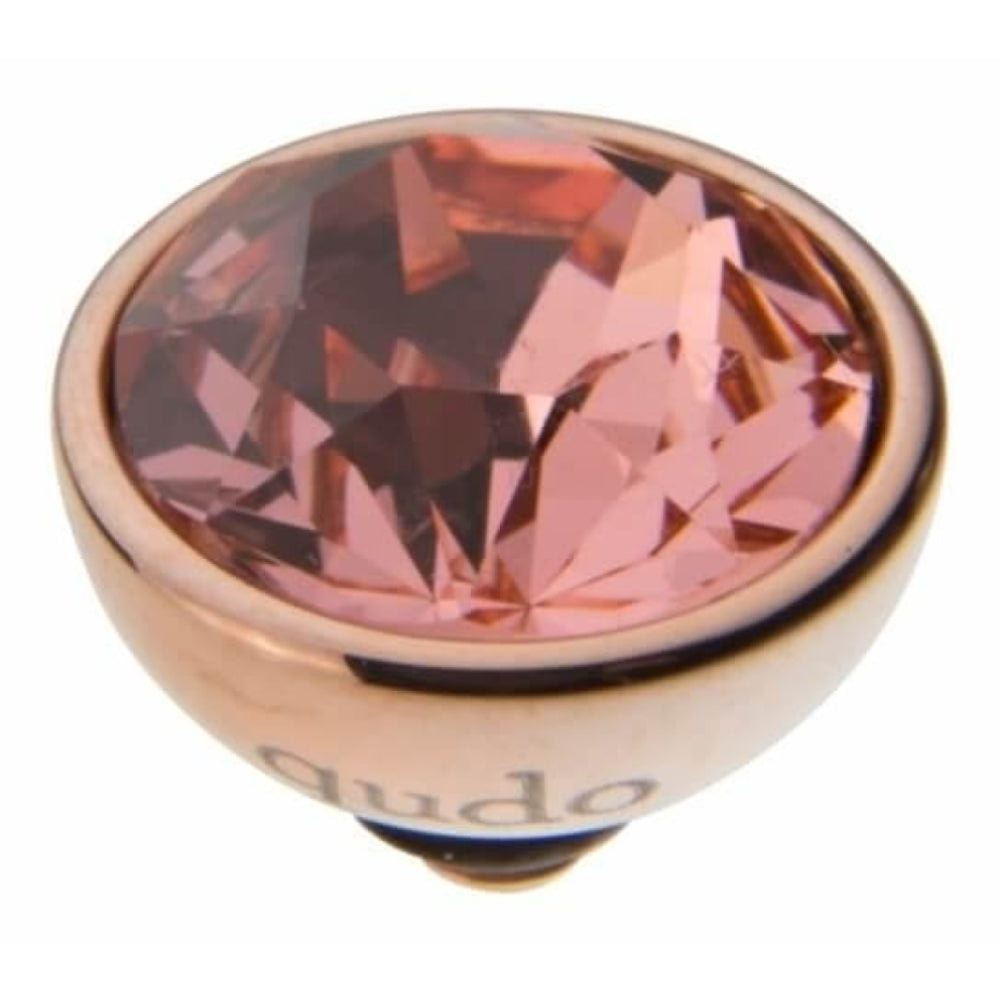 Famosa Rose Gold 10mm Bottone Ring Top Rose Peach