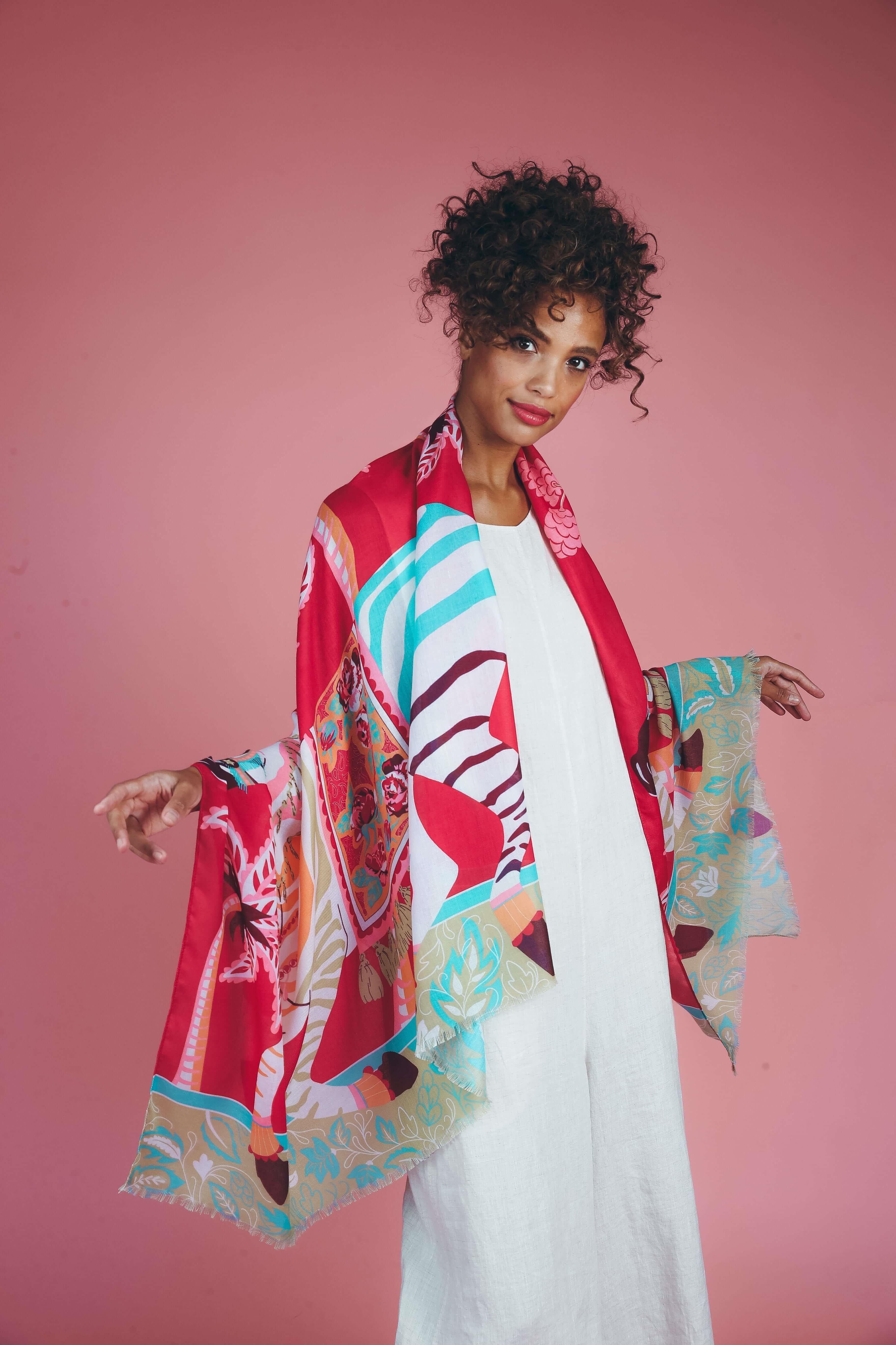 Print Scarf - Zebra Carnival