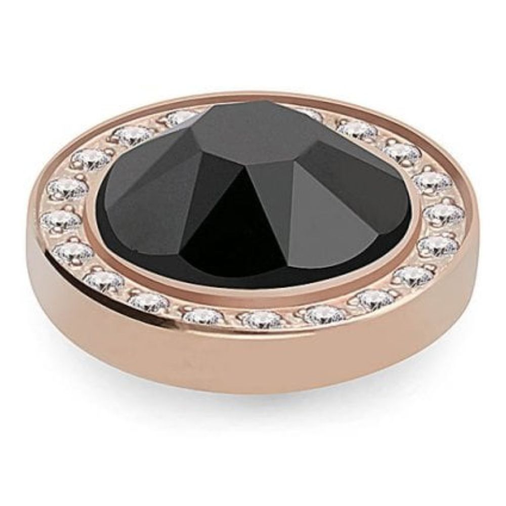 10.5mm Interchangeable Canino Deluxe Jet Hematite Crystal Top in RG