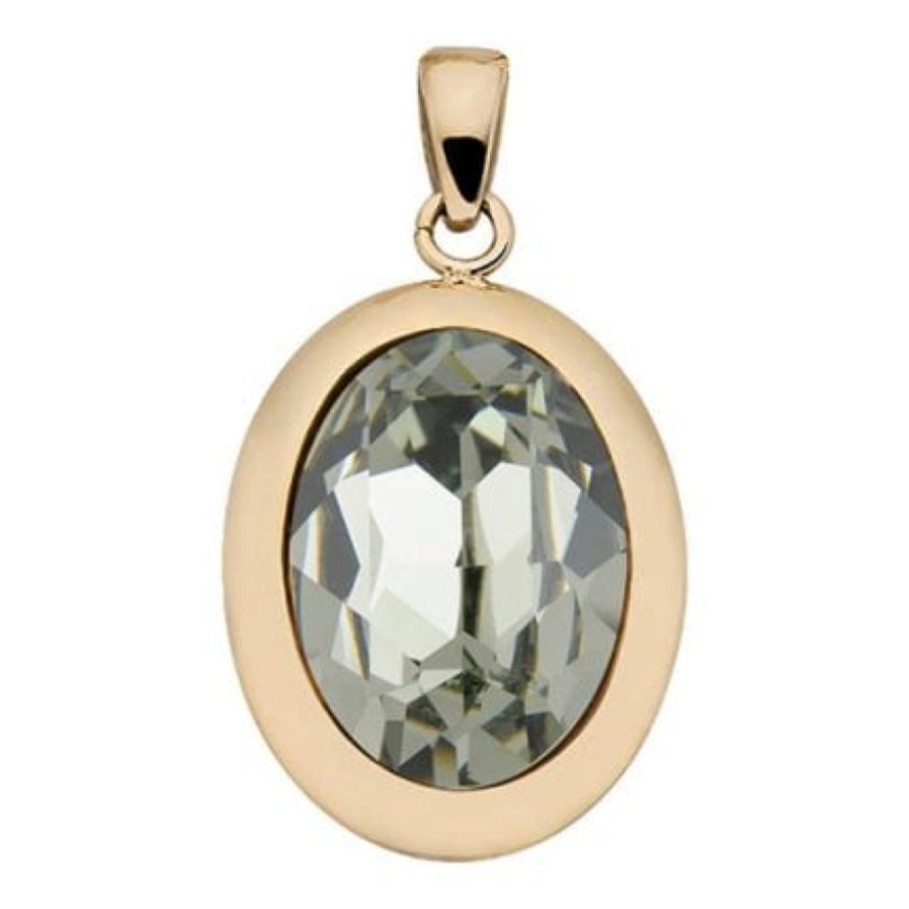 Pendant Tivola Black Diamond Crystal Big Gold