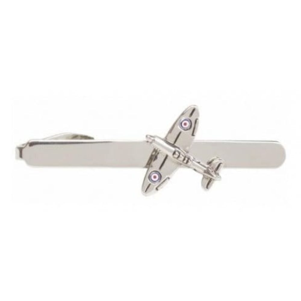 Rhodium Plated Spitfire Tie Bar