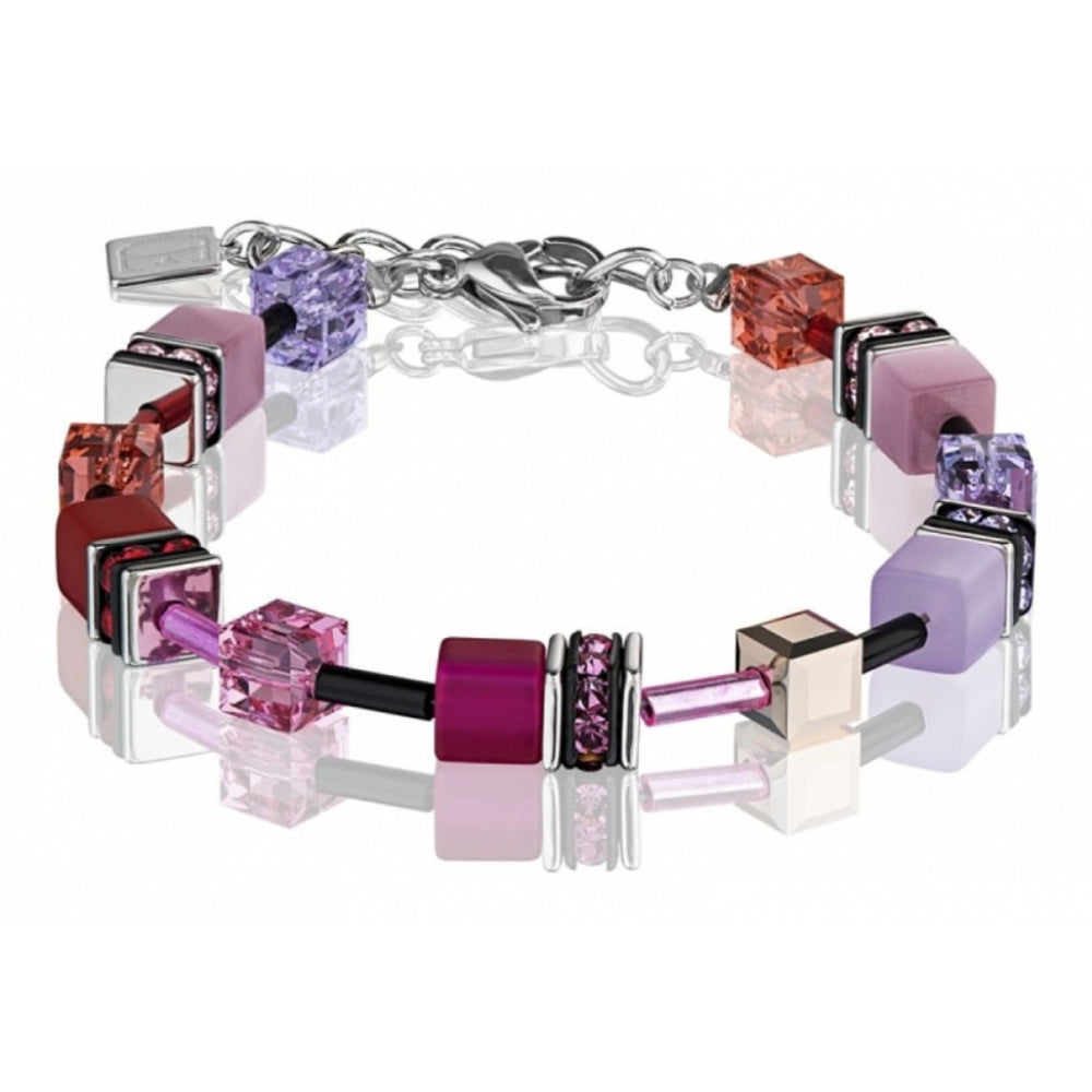 Red Rose Multicolour Geo Cubes Bracelet
