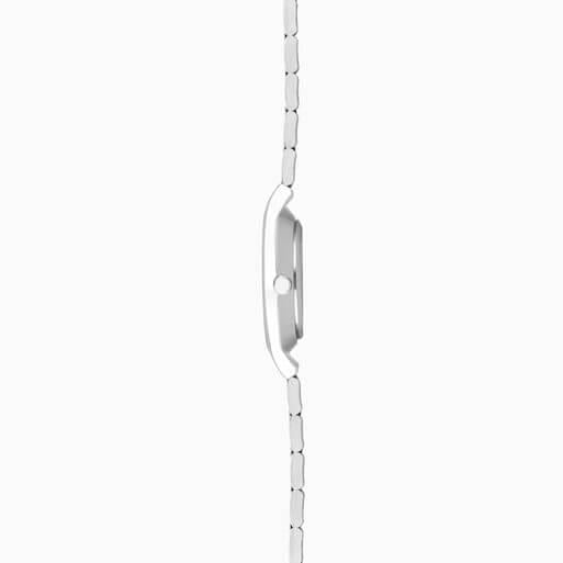 Silver Case with Silver White Dial & Stainless Steel Bracelet Men's Watch