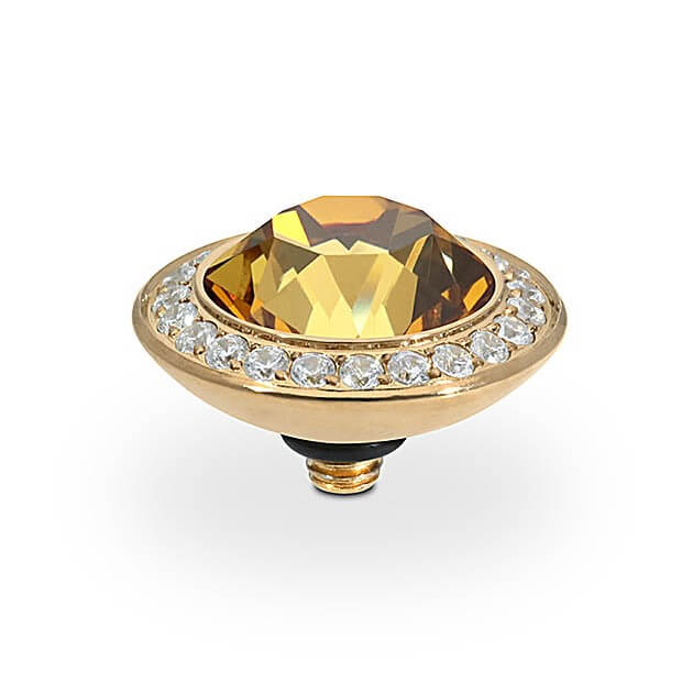 Interc Tondo Deluxe YG Golden Topaz 13mm Top