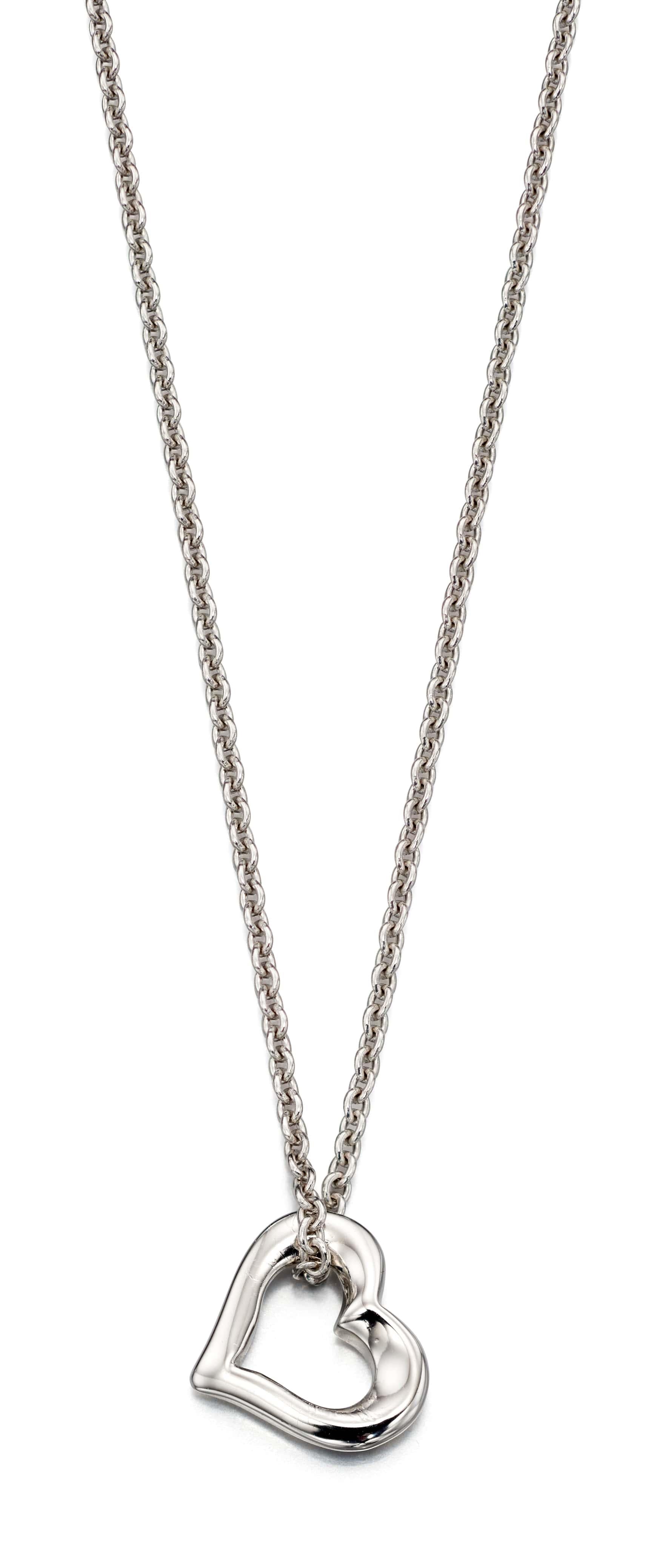 Lola -Small Open Heart Pendant & Chain Necklace