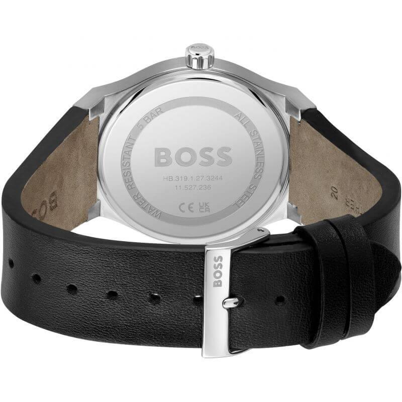 Candor Black Leather Strap Gents Watch