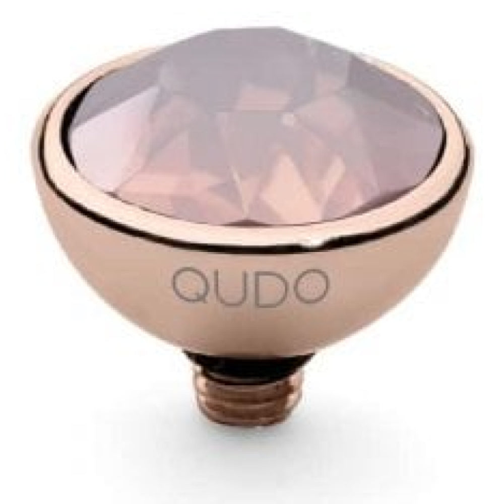 Famosa Rose Gold 10mm Bottone Ring Top Rose Water Opal