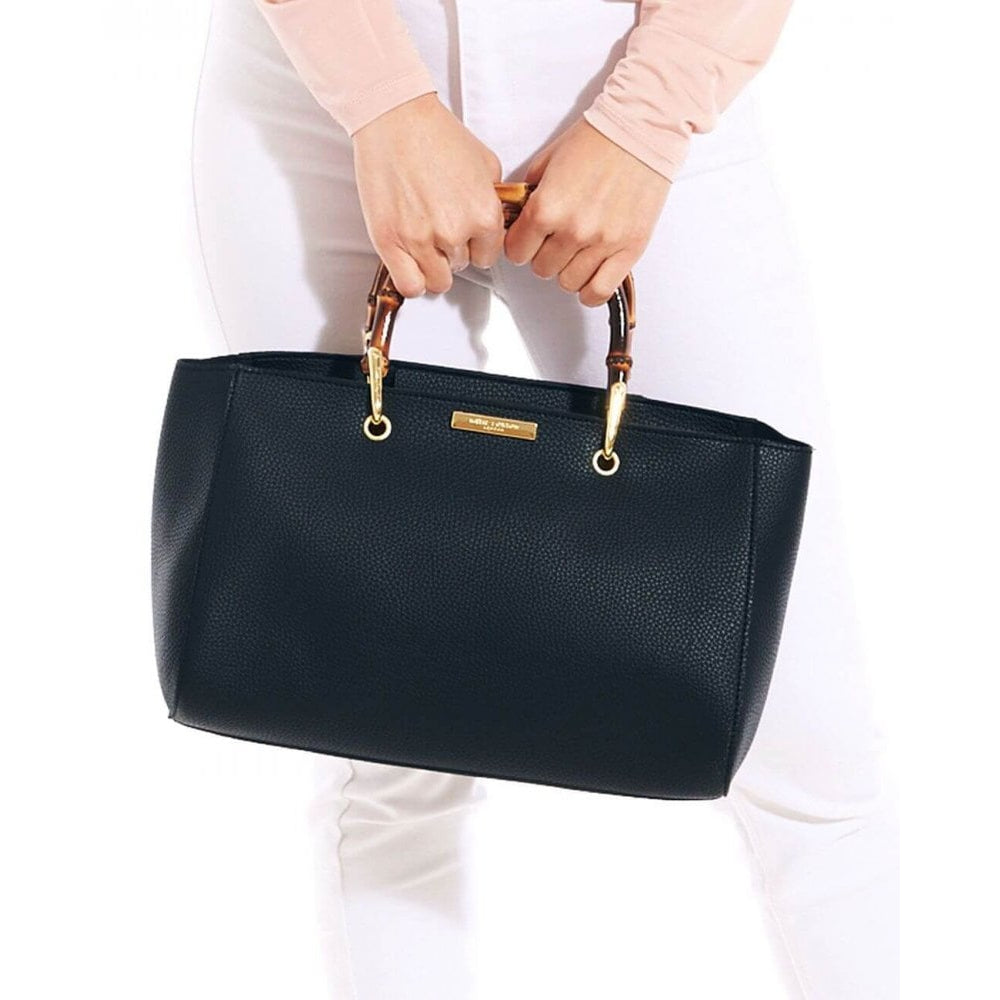 Avery Bamboo Bag | Navy | 20 X 33 X 18cm
