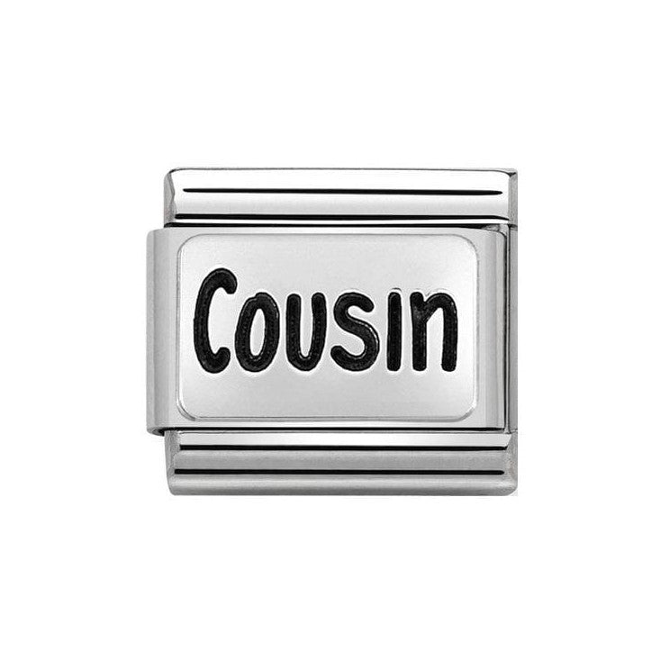 Composable Classic Oxidised Silver Cousin Link