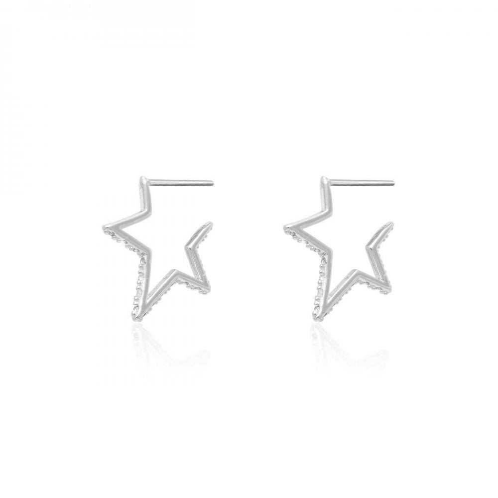 Estelle | Silver | Star Huggy Hoop | Earrings