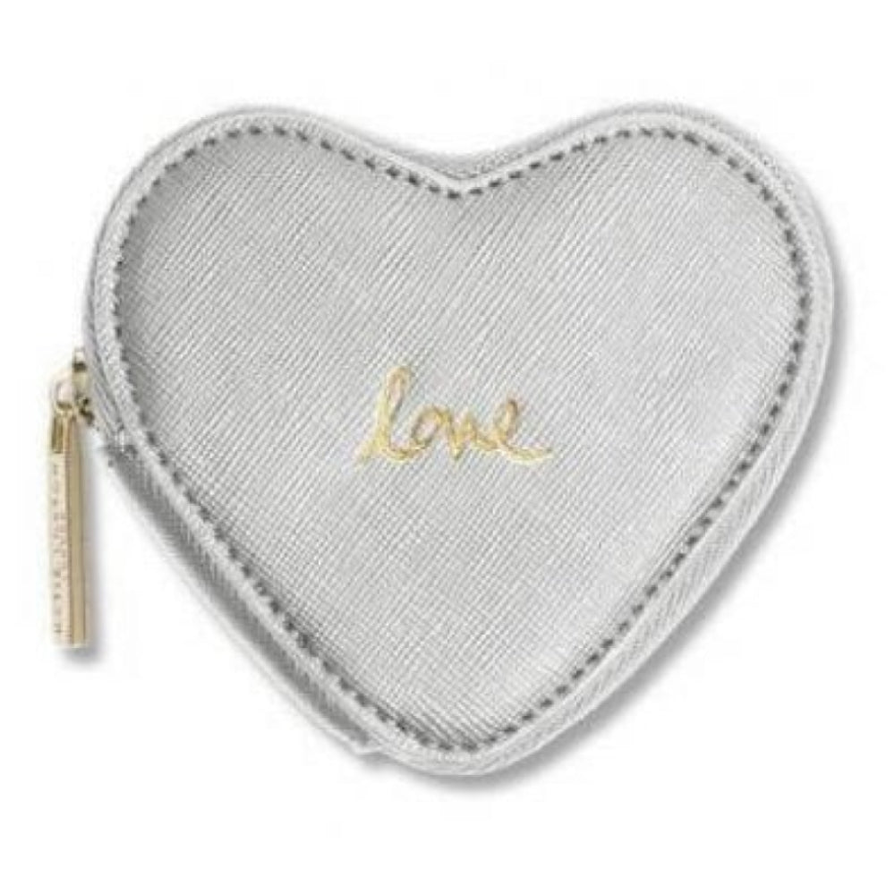 Silver Heart Coin Purse -Love