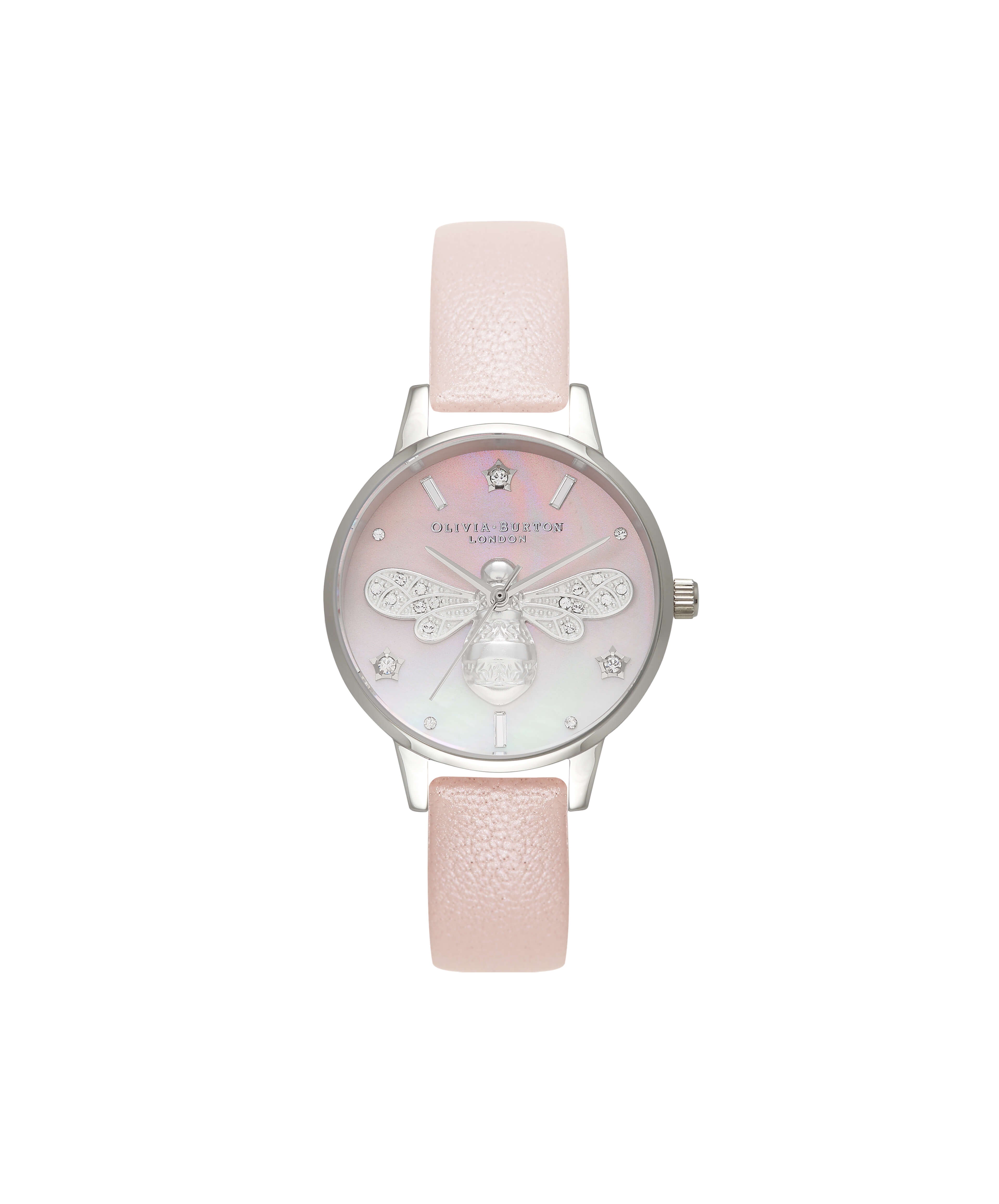 Sparkle Bee Pink & Silver Ladies Watch