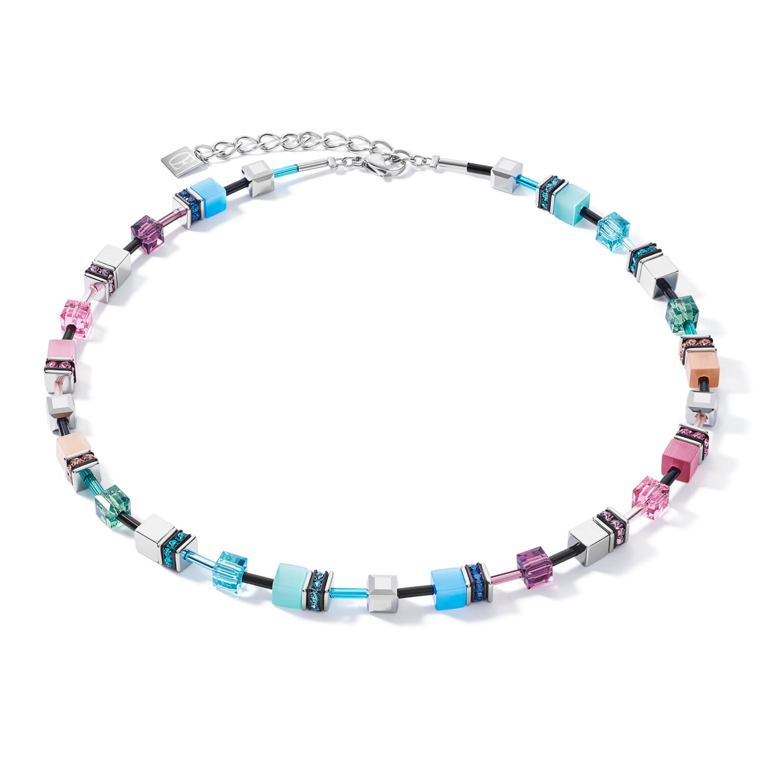 Multicolour Fresh Vintage Geo Cube Necklace