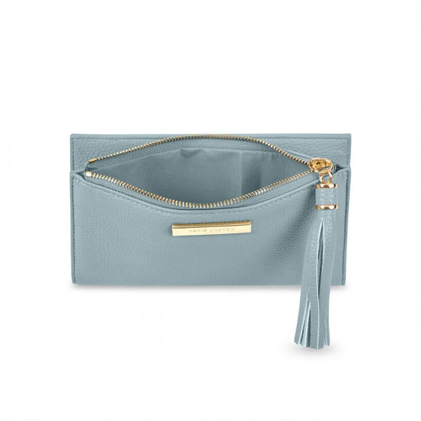 Sophia Tassel Fold Out Purse | Pale Blue