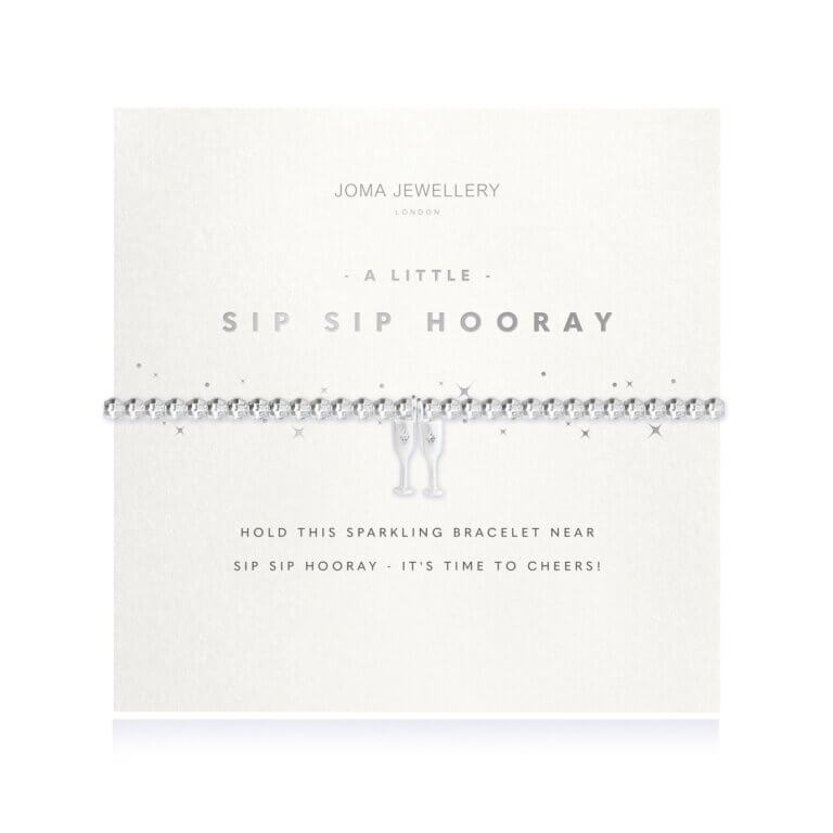 Faceted A Little | Sip Sip Hooray | Silver | Bracelet | 17.5cm Stretch