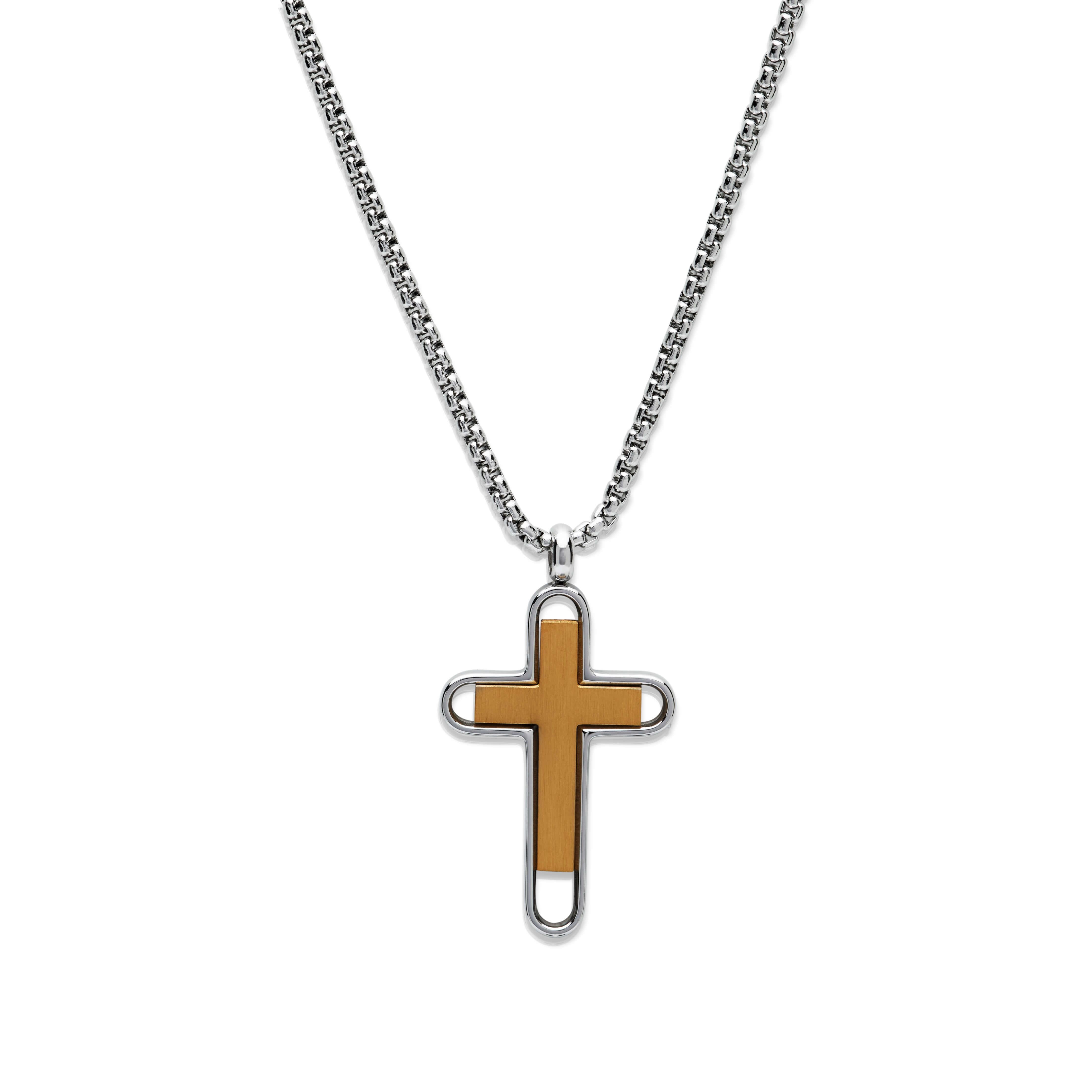 Gold Plated Cross Pendant Necklace