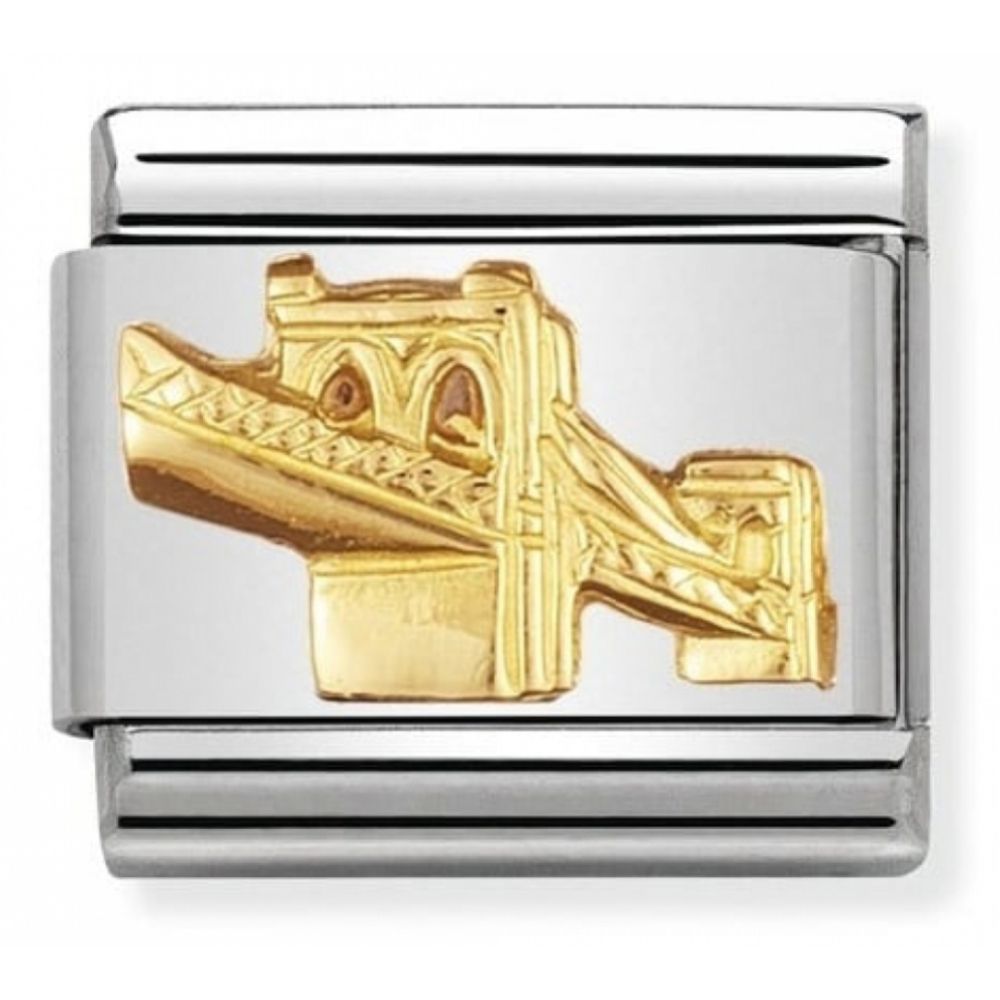 Classic Skyline Brooklyn (Bridge) In Stainless Steel With 18k Gold Charm
