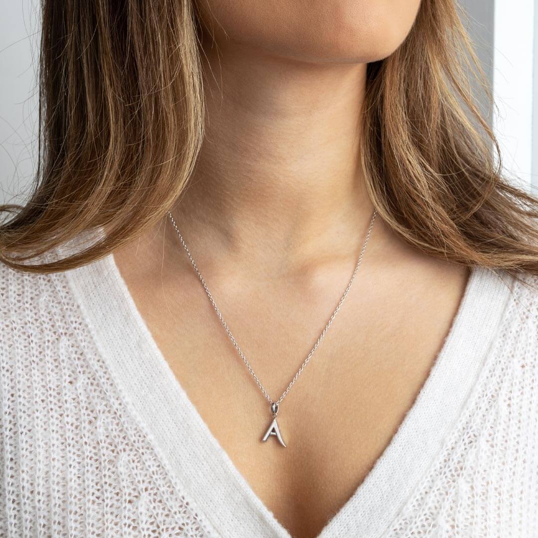 Signature Skript Capital A Initial Necklace