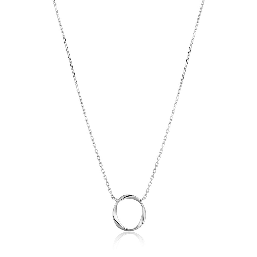 Twister Swirl Necklace Silver