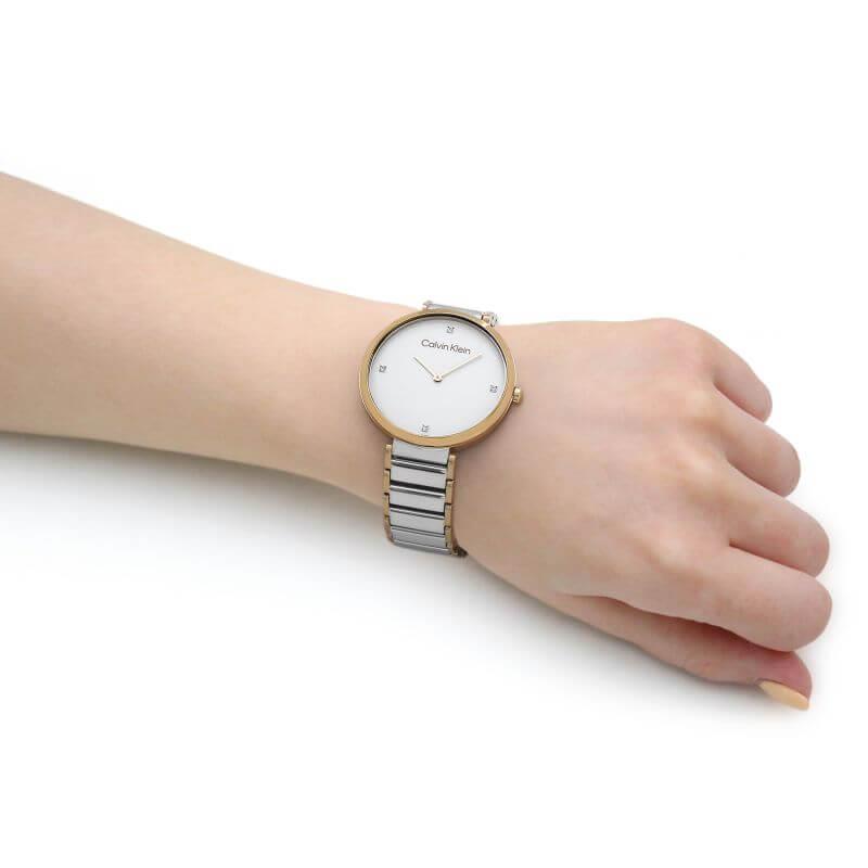 Minimalistic T-Bar Two Tone Ladies Watch