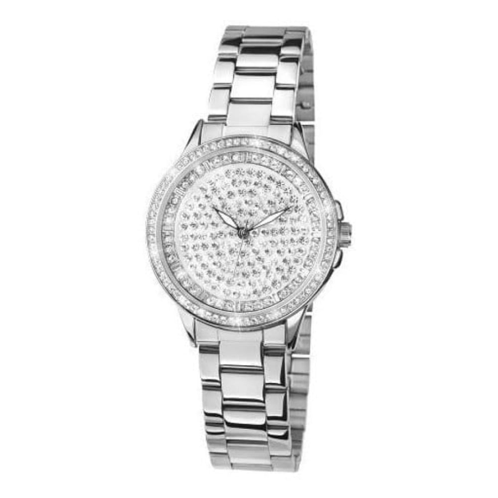Ladies Crystalised Dial Watch
