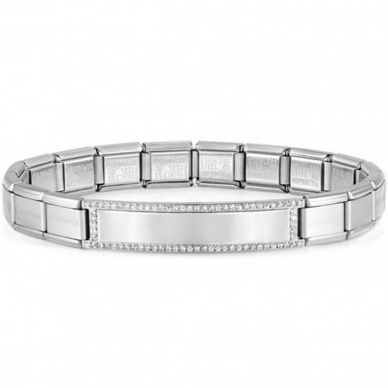 Trendsetter & New York Steel & Cubic Zirconia Bracelet