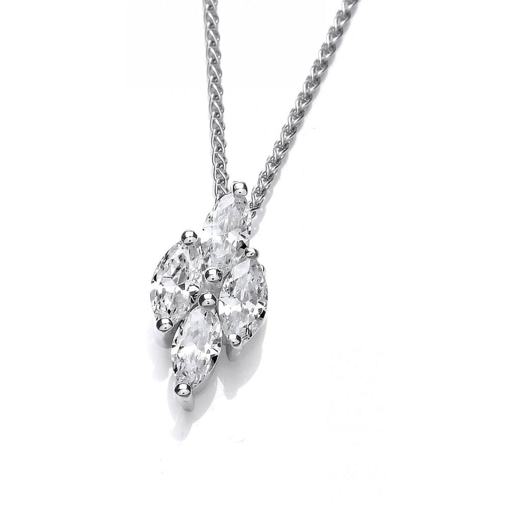 Silver & CZ Icicle Pendant