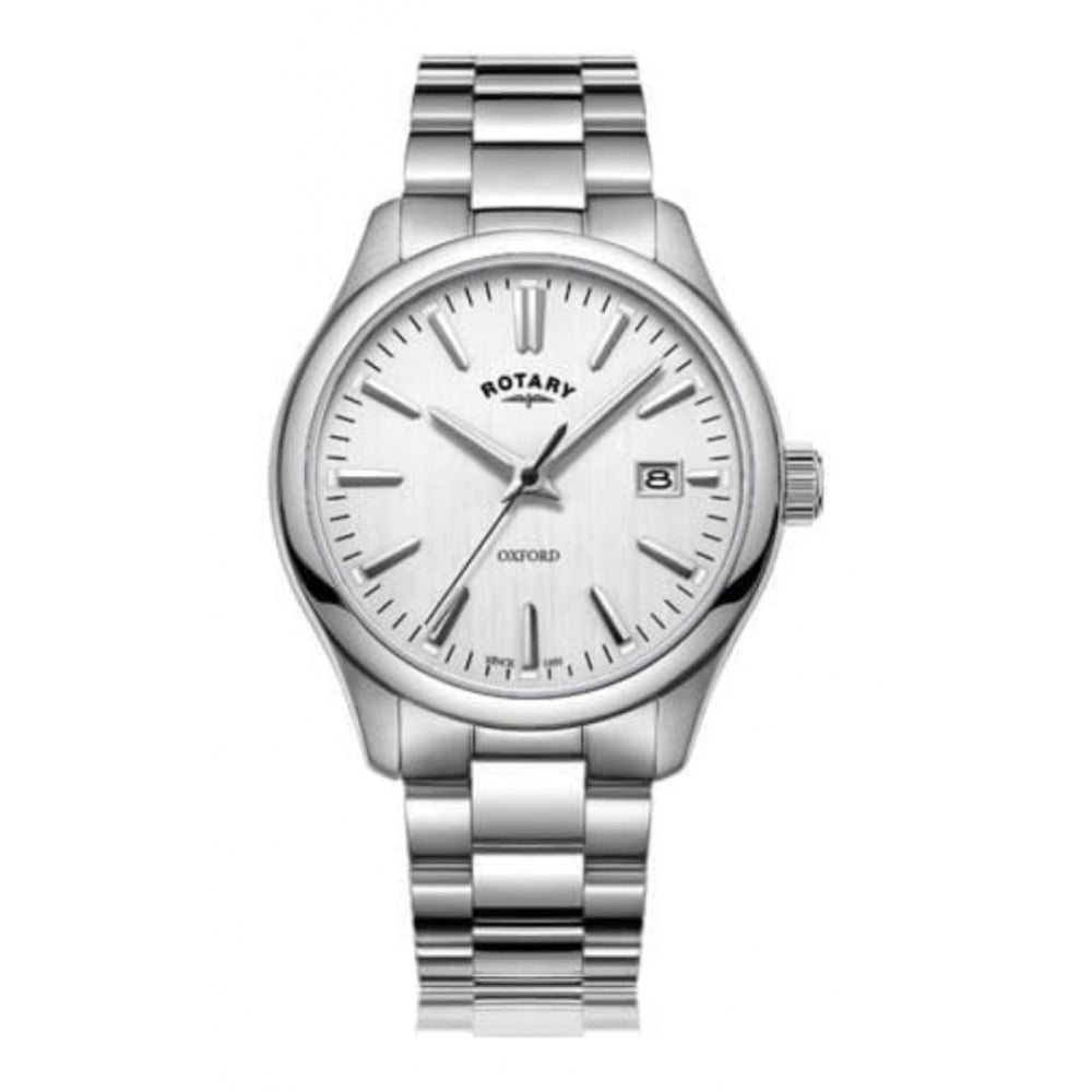 Stainless Steel Case White Dial & Bracelet Strap Gents Oxford Watch