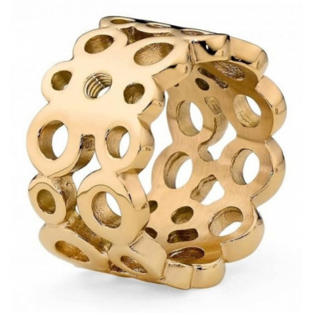 Famosa Ancona Gold Plated Stainless Steel Ring