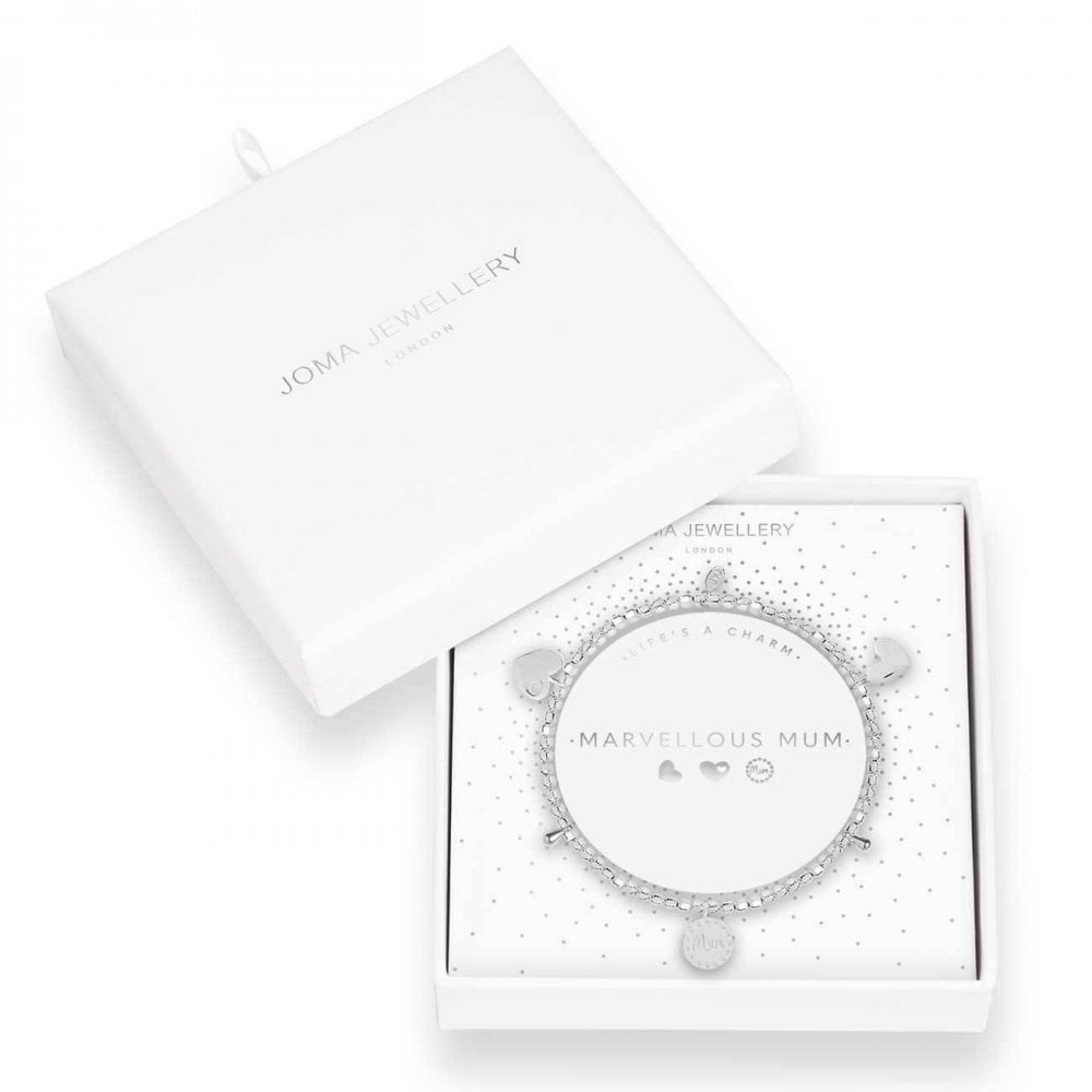Life's A Charm | Marvellous Mum | Silver | Charm Bracelet | 17.5cm Stretch