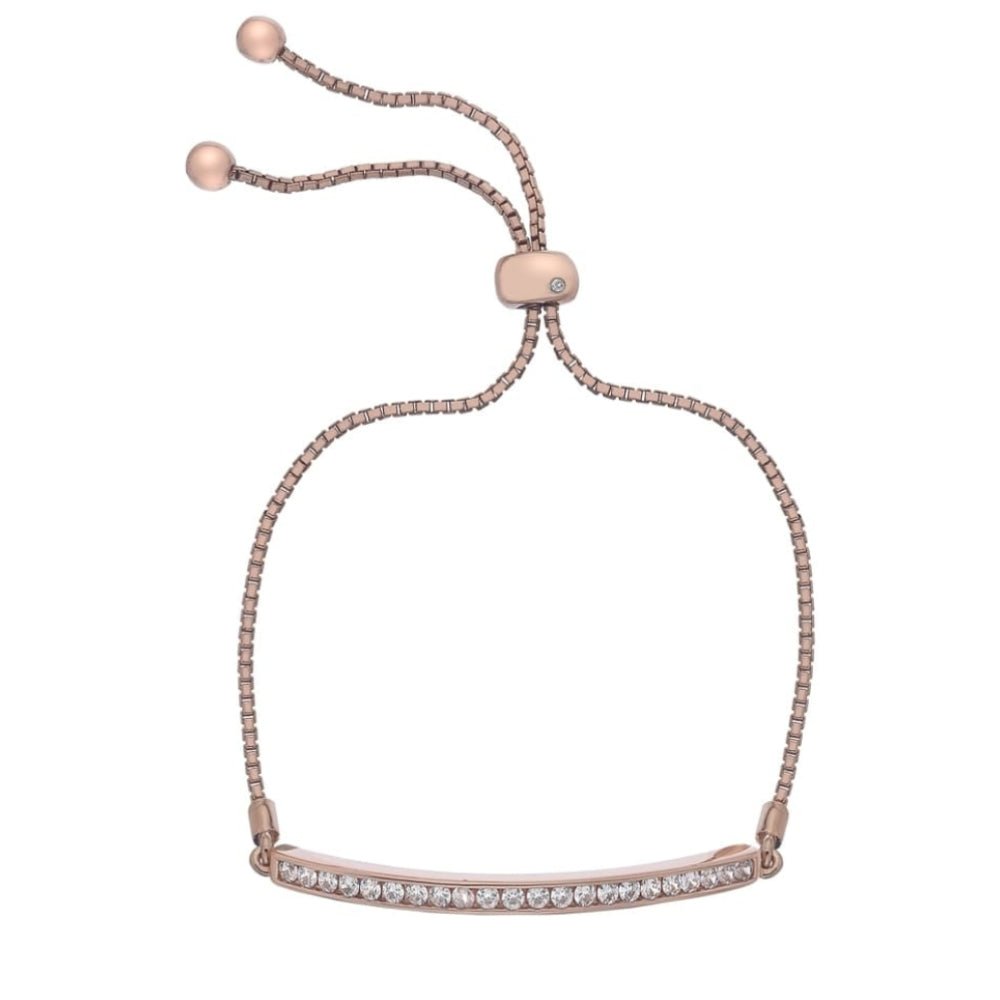 Crystal Rose Gold Plated Bracelet - Clear