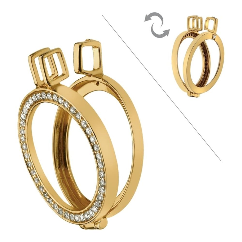 25mm Yellow Gold Plate Reversible Coin Keeper