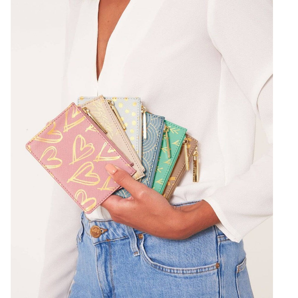 Palm Print Card Holder | Nude Pink | 12.5 X 8.5cm