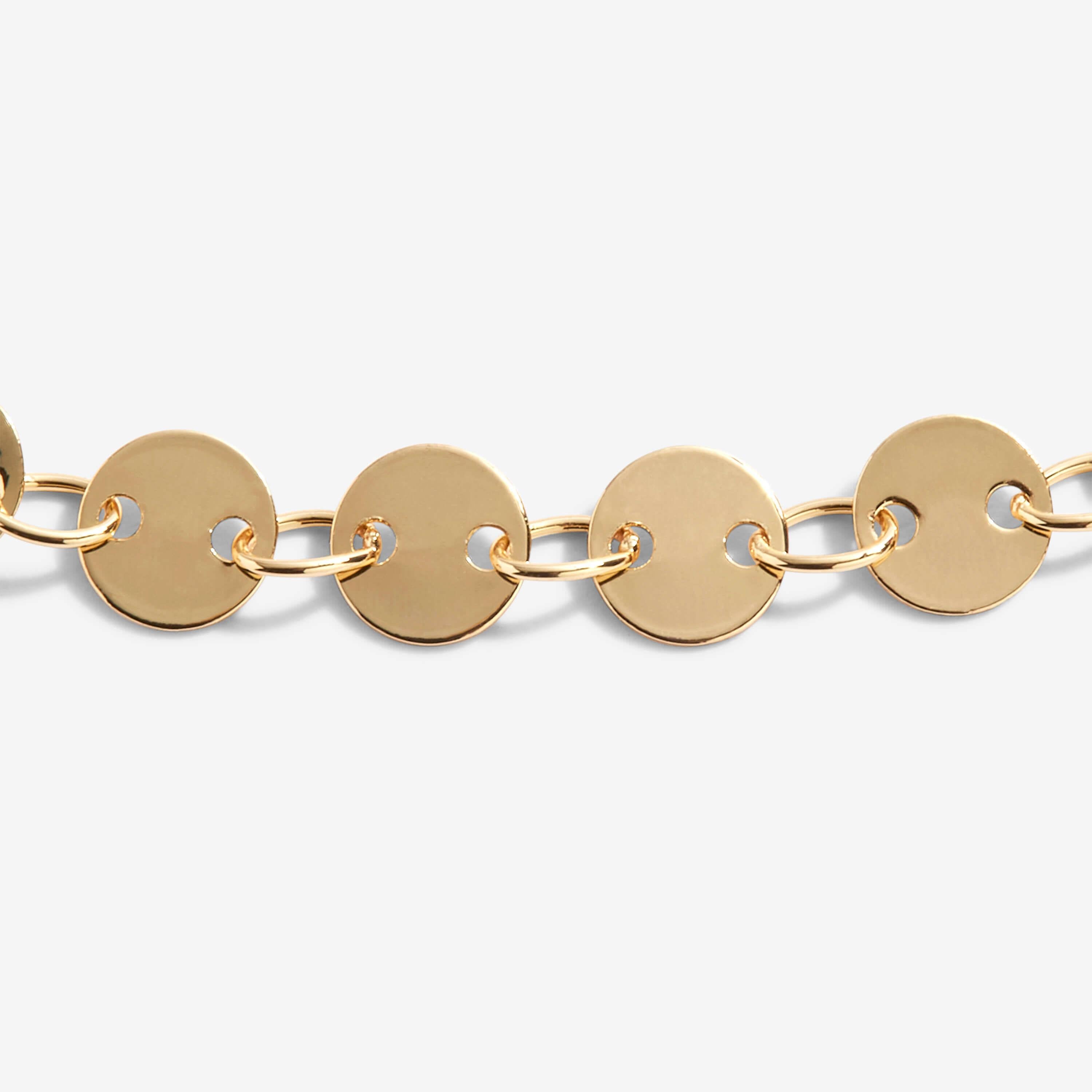 Anklet | Gold Disc Chain | Gold | 26cm Adjustable