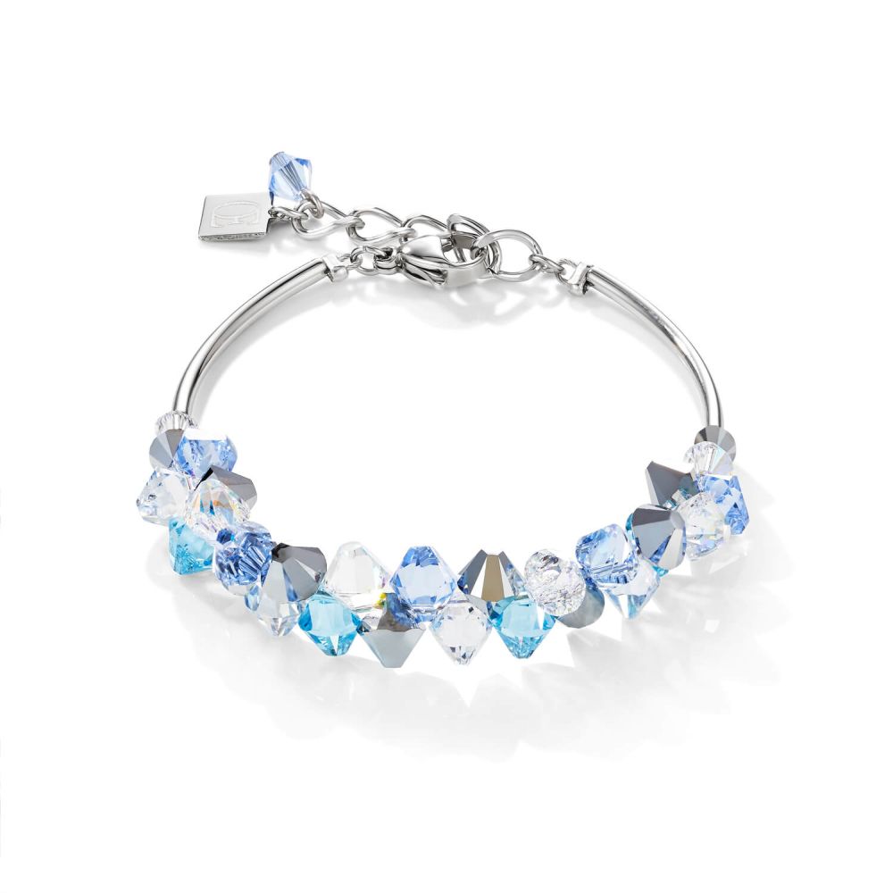 Swarovski Crystals & Stainless Steel Light Blue Bracelet