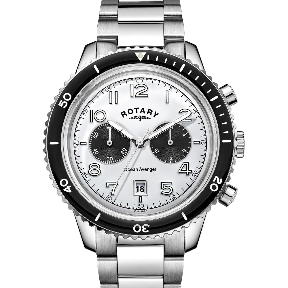 Mens Steel Bracelet Chronograph Watch