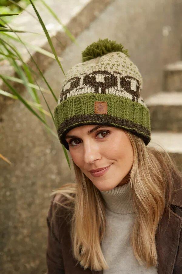 Herdwick Sheep Roll Back Bobble Beanie