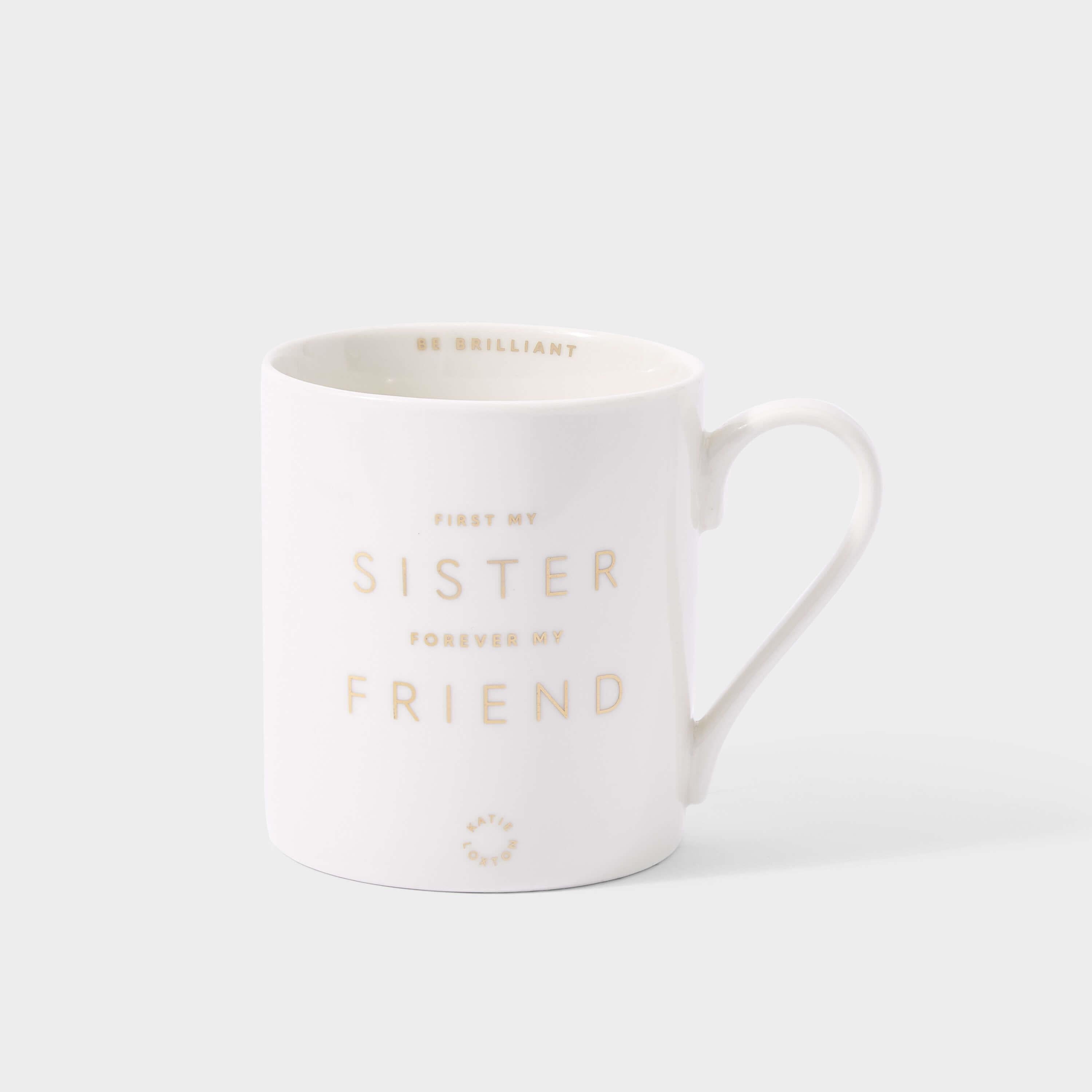 Porcelain Mug | First My Sister Forever My Friend | Pale Pink