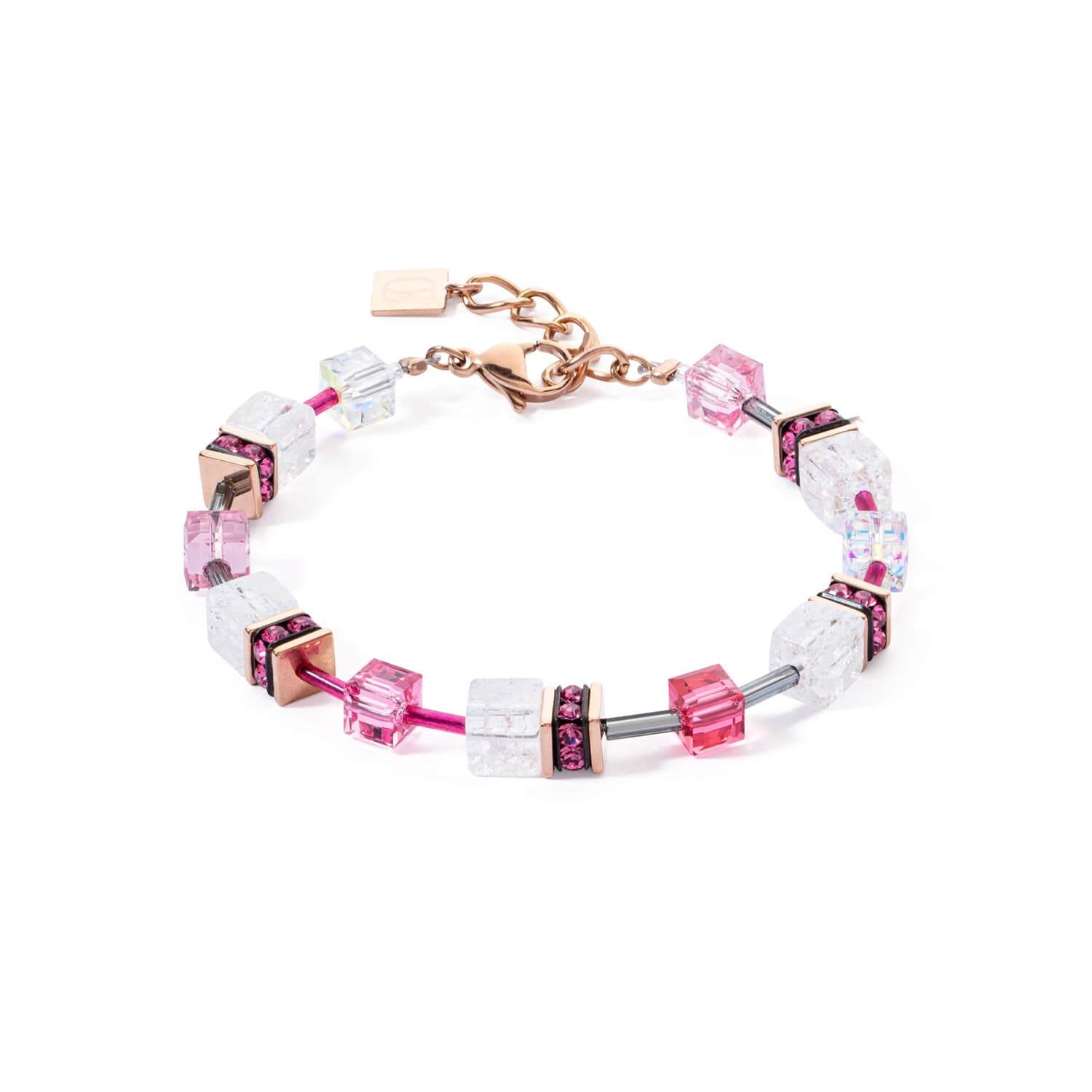 GeoCUBE Iconic Nature Bracelet In Pink & White