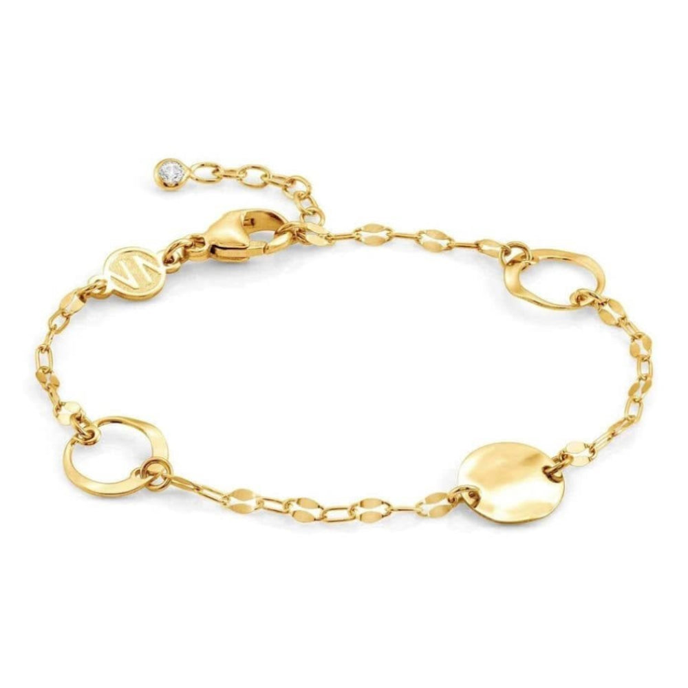 LUNA Bracelet In 925 Silver & CZ Silver Yellow Gold