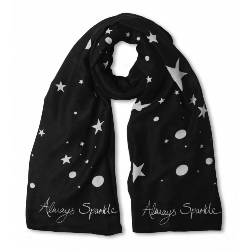 Sentiment Scarf - Always Sparkle - Charcoal