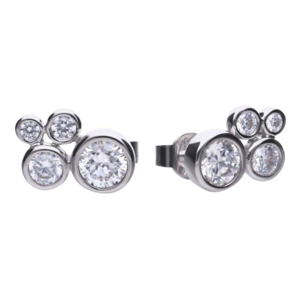 Bubble Stud Zirconia Earrings