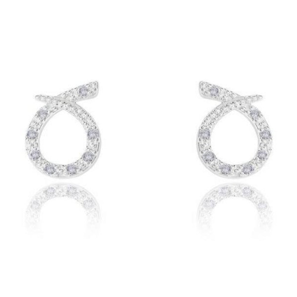 Sentiment Set - Family - Loop Outline Pave Earrings & Necklace Set