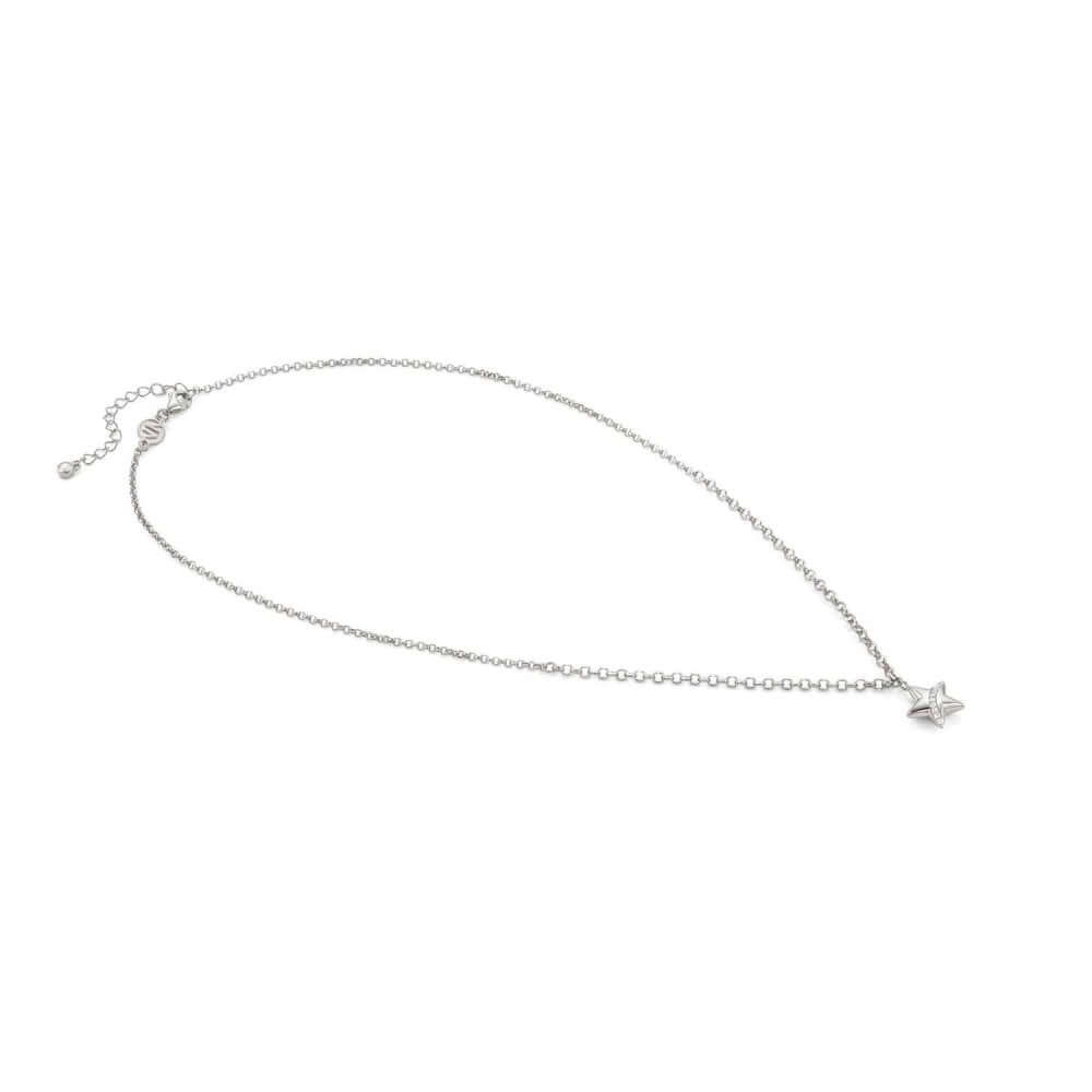 Sweetrock Romance Silver & CZ Star Pendant Necklace