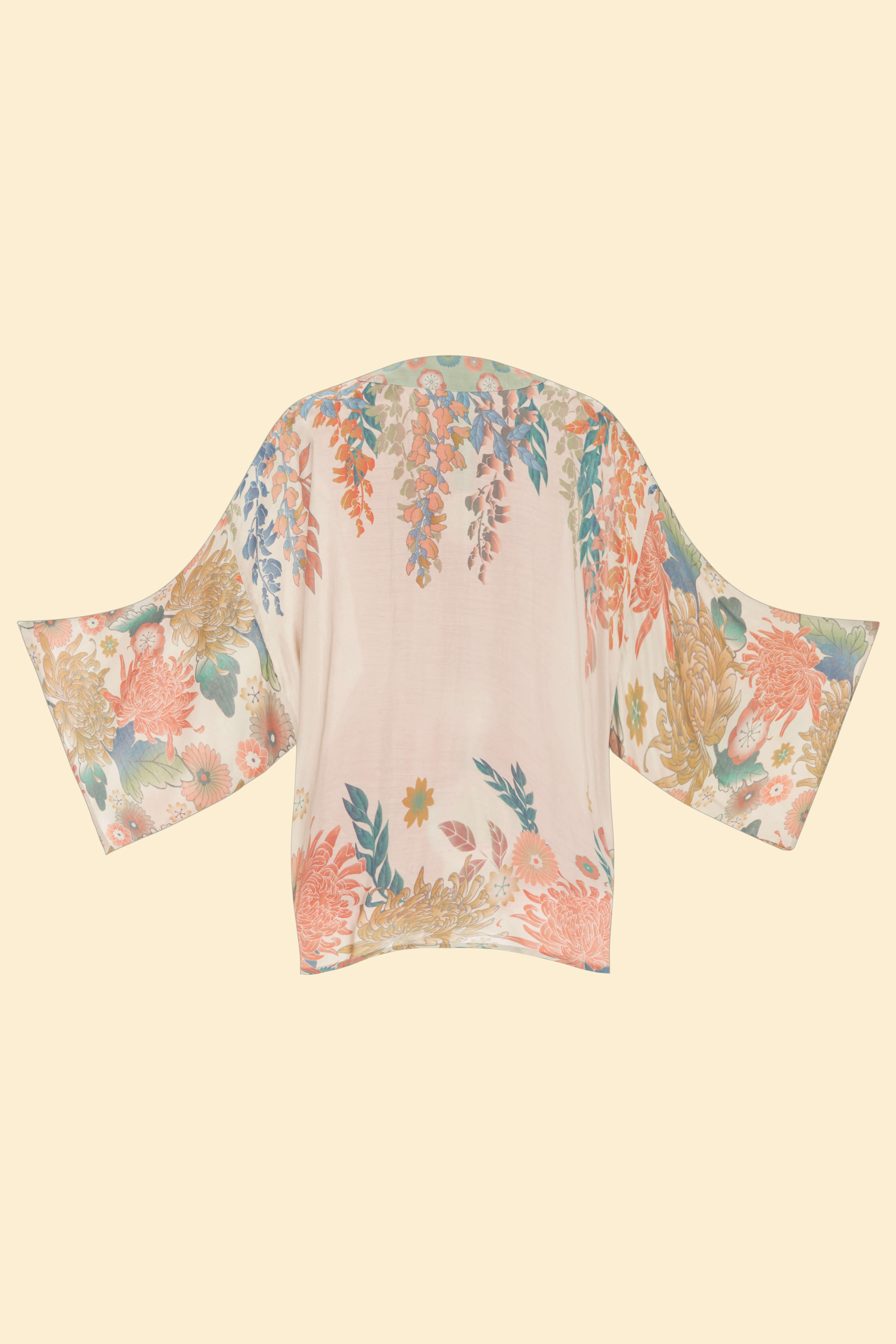 Trailing Wisteria Kimono Jacket - Coconut